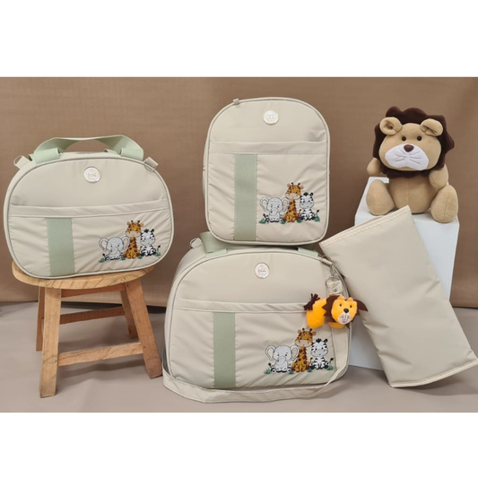 bolsa maternidade em safari com mochila e trocador