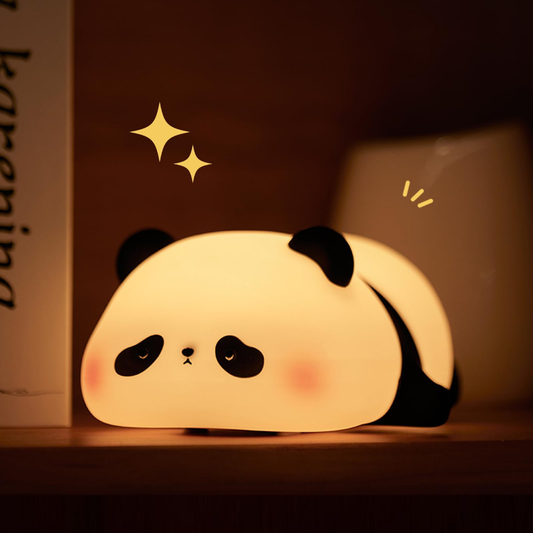 Luminária de Silicone Noturna Sensor De Toque Recarregável USB Panda pato Coelho pintainho Fofos Luz Quente Abajour