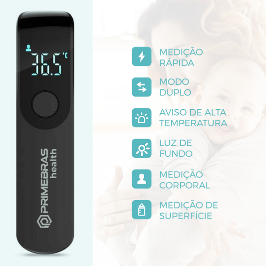 Mini Termômetro Sem Encostar Infravermelho Digital Portátil Primebras