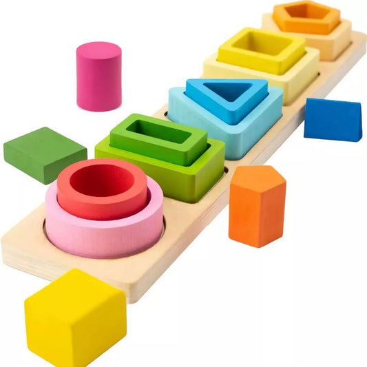 Brinquedo Educativo de Encaixe Geométrico Colorido