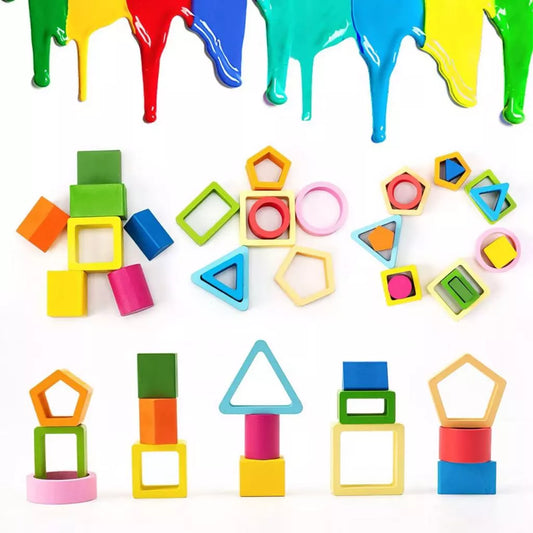 Brinquedo Educativo de Encaixe Geométrico Colorido