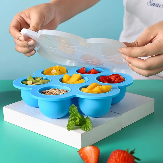 Bandeja de Silicone para Papinhas com Tampa