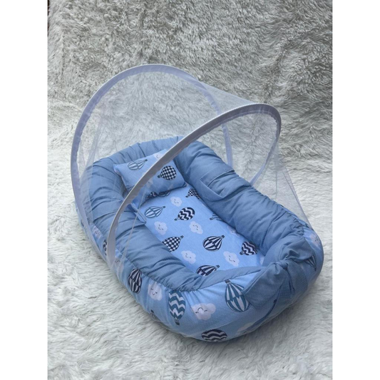 ninho com mosquiteiro menino menina estampas variadas