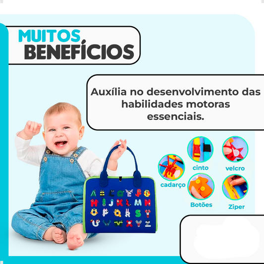 Kit Maleta Atividade Sensorial Montessori Infantil 2-4an