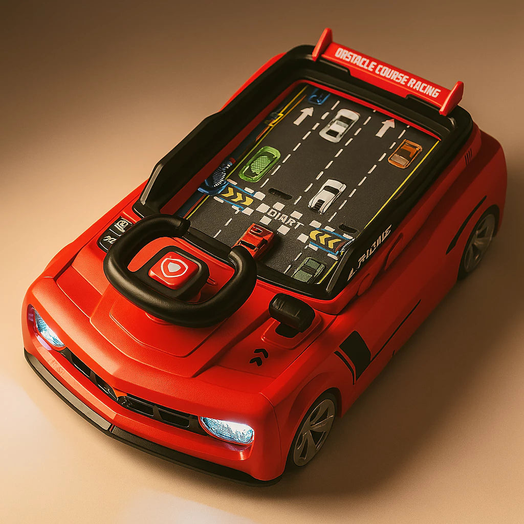 Simulador de Direção Infantil com Volante, Luzes e Sons