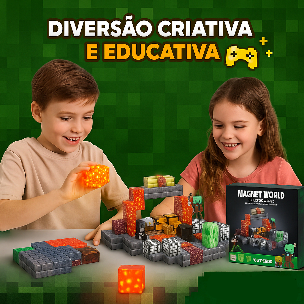 Kit 85/96/132 Blocos Montar Magnéticos com Luzes Brinquedo Educativo Ímã Criativo Presente Criança