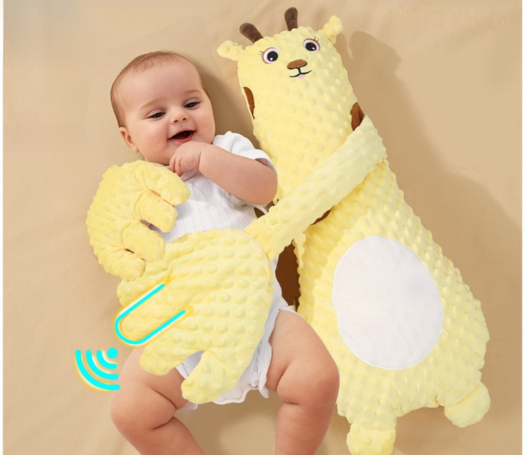 Travesseiro Reconfortante Fawn Infantil De Ajuda Para Dormir De Bebê Com Palma Automática Brinquedo Calm, Almofada,
