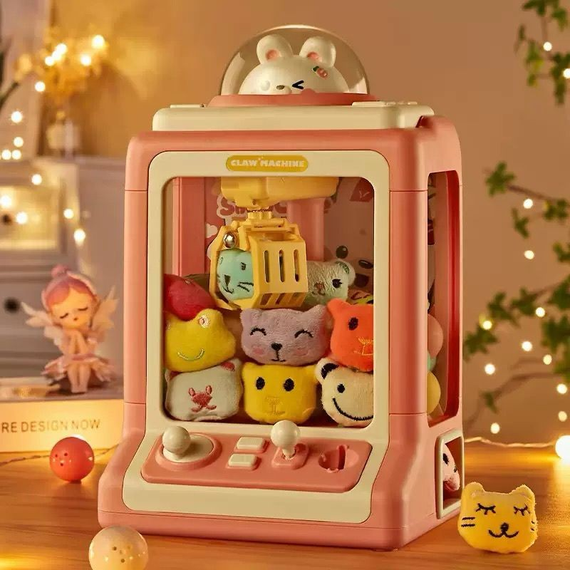 Máquina de Diversão Pega Ursinhos Maquininha De Pegar Bichinho Infantil Garra Com Fichas e brindes